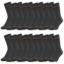 Black+Decker Crew Work Socks Unisex Herren Damen Arbeitssocken 10er Pack Grau 43-46