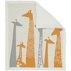Patinio Schmusedecke , Gelb, Ecru , Textil , Giraffe , 80x100 cm , Gots, Oeko-Tex® Standard 100 , Schlafen, Kuscheln & Schlafen, Schmusedecken