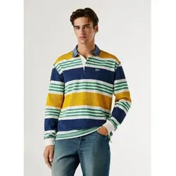 Pepe Jeans für Herren. PM5400086 Polo Clive weiß (M), Lässig, Baumwolle, Langarm
