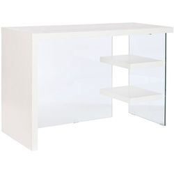 Schreibtisch DKD Home Decor Weiß Durchsichtig Kristall Holz MDF 120 x 50 x 76 cm