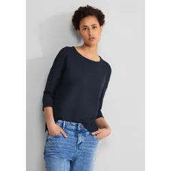 STREET ONE 3/4-Arm-Shirt, in Unifarbe STREET ONE deep blue 44