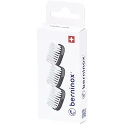 Berninox 3 x Ersatz-Bürstenköpfe Tiefschwarz Super Soft