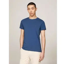 Tommy Hilfiger für Herren. MW0MW10800 Stretc T-shirt blau (M), Lässig, Bio-Baumwolle, Nachhaltig