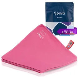 Silva EU Silva Glastuch Mikrofasertuch (Einzelprodukt, 1 Stück, 2 Stück, 3 Stück, Streifenfrei, Fusselfrei, Waschmaschinengeeignet) rosa