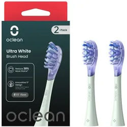 Oclean Bürstenkopf Ultra Weiß - Grün, 2er Pack 2 St gruen