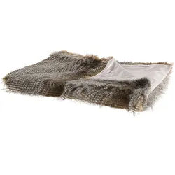 Beliani Decke Dunkelbraun Asdad 180/220 cm , Textil , 180x220 cm , Heimtextilien, Wohntextilien, Decken