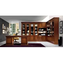 JVmoebel Eckschreibtisch Klassischer Schreibtisch Büromöbel Holzmöbel Braun Tisch Möbel (2-St., 1x Schreibtisch + 1x Bücherregal), Made in Europa braun
