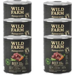 WILD FARM Monoprotein Beef 6x800 g hypoallergenes Hundefutter