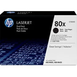 HP Original 80X Toner schwarz (CF280XD) 2er Set Doppelpack