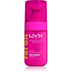 NYX Professional Makeup Fat Oil Body Nährendes Körperöl spendet Feuchtigkeit und Glanz mit Duft Suga Baddie 70 ml