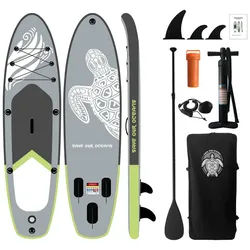 Xxxl Stand-Up Paddle Board , Grau, Grün, Weiß , Kunststoff , 290x75x15 cm , Freizeit & Co, Pools & Wasserspaß, Stand Up Paddle