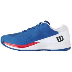 Wilson Rush Pro Ace Clay/Sandplatz (Stabilität, 2E/weit) 2025 blau/weiss Tennisschuh blau 44 EU