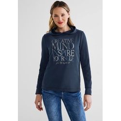 STREET ONE Kapuzenshirt, mit großem "Creative Mind" Wording-Print STREET ONE deep blue 46