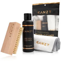 Canzt Sneaker Reiniger Set – Schuhputzset für Wildleder, Nubuk & Stoff Schuhreiniger (Set, [- Enthält 118 ml Sneaker Cleaner, Schuhbürste und Mikrofasertuch. Entfernt Schmutz von Wildleder, Nubuk, Suede, Mesh, Stoff und Leder)