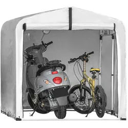 SoBuy Fahrradgarage Silber-Aluminium , Silberfarben , Metall , 159x165x219 cm , Aufbewahrung & Schutzhüllen, Geräteschuppen