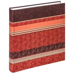 Walther Design Fotoalbum Designalbum Pheline, buchgebundenes Album, laminierter Kunstdruckeinband rot