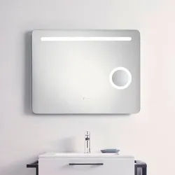 Wandspiegel Silberfarben inkl. LED 'Mirror'
