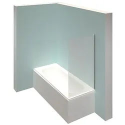 Seitenwand Hüppe Alpha 2 für Badewanne, silber matt, 4 mm, 200-1200 mm x 500-2000 mm - A20582087321
