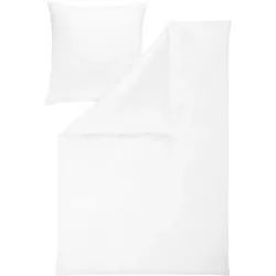 Estella Bettwäsche , Weiß , Textil , Uni , 140x200 cm , Heimtextilien, Bettwäsche & Leintücher, Bettwäsche, Satin-Bettwäsche