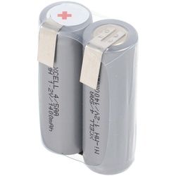 AccuCell 2HHR140 Akku passend für Rasierer 2,4 Volt, 1400mAh mit Lötfahnen zum Selbsteinbau