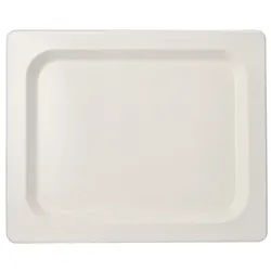 Papstar 25 Servierplatten, Zuckerrohr GN 1/2 2 cm x 32,4 cm x 26,4 cm weiss
