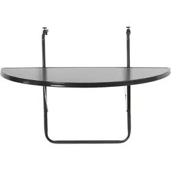 Gardenson Balkonhängetisch , Anthrazit , Metall, Holzwerkstoff , 100x20x50 cm , höhenverstellbar, wetterbeständig, wetterfest , Gartenmöbel, Gartentische, Balkontische