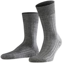 FALKE Herren Socken - Teppich im Schuh, Merinowolle, Unifarben grau 45-46