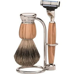 ERBE Shaving-Shop RasiersetsPremium Milano Rasierset Mach3 Olivenholz 1 Stk.
