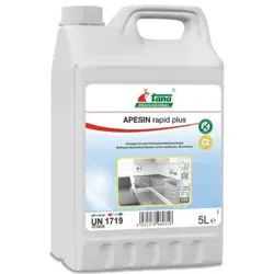 TANA APESIN rapid plus Desinfektionsreiniger, Konzentrat, Flüssiger Flächendesinfektionsreiniger mit kurzer Einwirkzeit, 1 Karton = 2 Kanister à 5 Liter