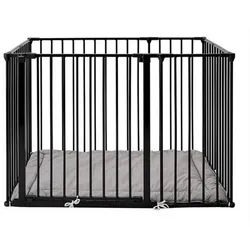 Baby Dan Laufgitter , Schwarz , Metall , 102x70.5 cm , Grüner Punkt, BPA-frei, Europäischer Sicherheitsstandard, Made in Denmark, Cradle to Cradle® , Babymöbel & Kindermöbel, Babyzimmer, Laufgitter