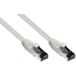 GOOD CONNECTIONS Patchkabel Ethernet Netzwerkkabel, RJ45 Stecker gerade, RJ45 Stecker gerade (50 cm) grau