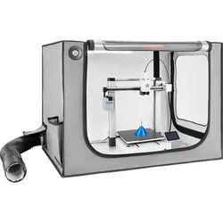 VEVOR 3D-Druckergehäuse Druckerzelt (80x58x58 cm), staubdichte & wasserfeste Schutzhülle mit konstanter Temperatur & LED-Beleuchtung & Belüftung, kompatibel mit Bambu Lab A1 Combo Grau