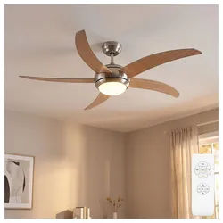 V-TAC Deckenventilator, Decken Ventilator braun 3 Stufen Kühler Wohn Ess Zimmer Lüfter braun