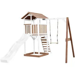 Spielturm , Braun, Weiß , Holz, Kunststoff , 283.6x241.9x349 cm , EN 71, CE, FSC 100% , Freizeit & Co, Gartenspielzeug, Spieltürme