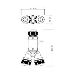 Outdoor-Multi-Y-Kabelverbinder für 3 Kabel 4-14mm