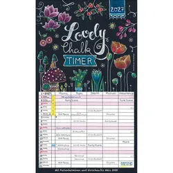 Korsch Verlag Wandkalender Lovely Chalk Timer 2027