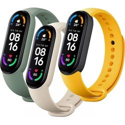 Xiaomi Mi Smart Band 6 Straps (TPU), Uhrenarmband, Beige, Gelb, Grün