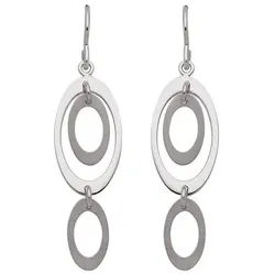 Adelia ́s Paar Ohrhänger Damen Silberschmuck 1 Paar 925 Silber Ohrringe / Ohrhänger, 925 Sterling Silber Silberschmuck für Damen silberfarben