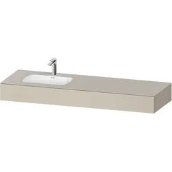 Duravit Qatego Einbauwaschtisch mit Konsole Taupe Supermatt 1600x550x170 mm - QA4693083830000 QA4693083830000
