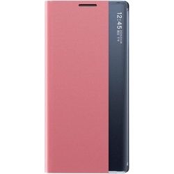 MU Style Kunstleder Bookcover mit Sichtfenster (Galaxy S22+), Smartphone Hülle, Pink