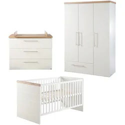 Roba Babyzimmer-Set Nele 3-teilig , Weiß , Holzwerkstoff , 76x81x144 cm , Hergestellt in Europa , Babymöbel, Babyzimmer-Sets