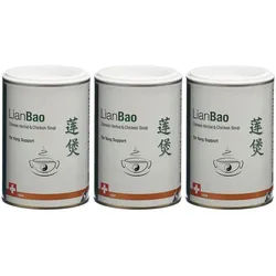 Lianbao Hühnersuppe mit chinesischen Kräutern Yin Yang Unterstützung