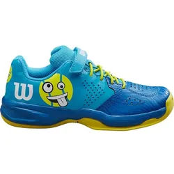 WILSON Kinder Tennisoutdoorschuhe KAOS EMO K VIVID, Vivid Blue/Classic Blue/Sulphur Spr, 32 2⁄3