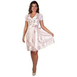 Trachtl Dirndl EMELY Dirndl Trachtenkleid Damen 2:TLG Rosa 46 rosa 46