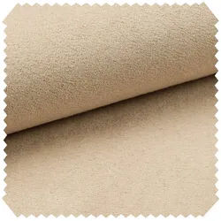 novely® Stoff ALPEN Polsterstoff im Wildleder-Look - Velours-Microfaser-Möbelstoff, Robust, Wasserfest, Samtweich, Meterware, 1lfm beige