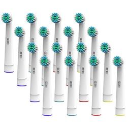 OneBuy24 - Aufsteckbürsten für viele elektrische Zahnbürsten von Nevadent 16 St weiss