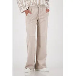 Monari Jogger Pants Hose Velours 83cm Regular fit, Straight leg beige 38
