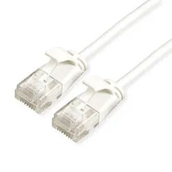 ROLINE UTP DataCenter Patchkabel Cat.6A (Class EA), LSOH, slim, weiß, 0,3 m