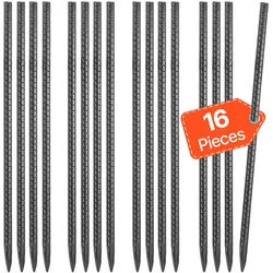 VEVOR 16er Pack I-Typ Bodenanker Erdanker Erdnägel Heringe Zeltheringe 406,4mm