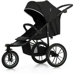 kinderkraft Jogger , Schwarz , Metall , 61.5x71-113x126 cm , Feststellbremse, für Babyschale geeignet , Baby on Tour, Kinderwagen, Sportkinderwagen & Babyjogger